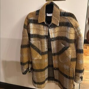 IRO Plaid Wool-Blend Jacket oversized